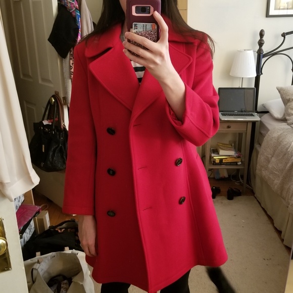 Hunter Jackets & Blazers - Hunter wool red peacoat size 6